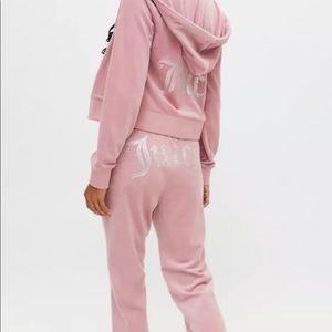 Juicy Couture Embellished Velour Tracksuit Medium